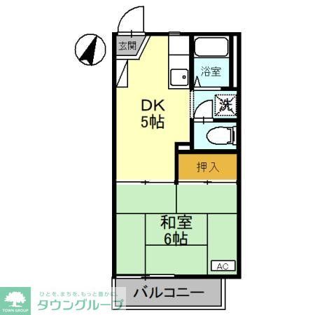 坂戸市大字厚川のアパートの間取り