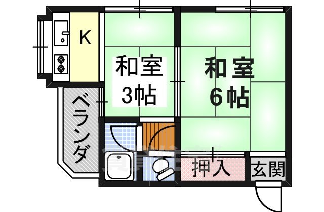 茨木市春日のマンションの間取り