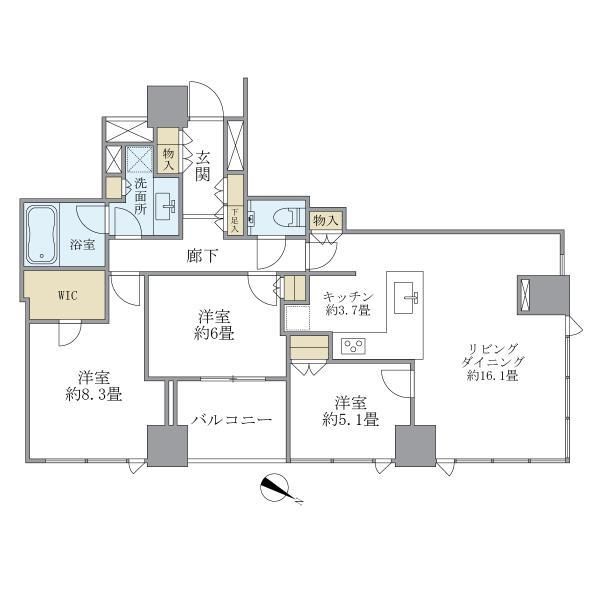 シティタワー有明の間取り