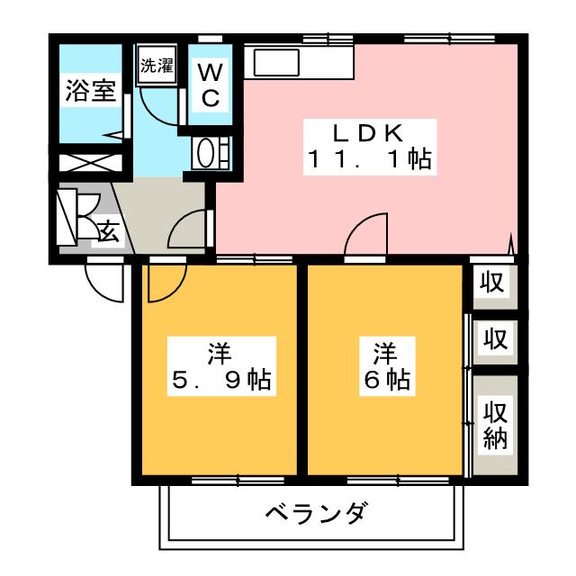 フレグランス西山の間取り