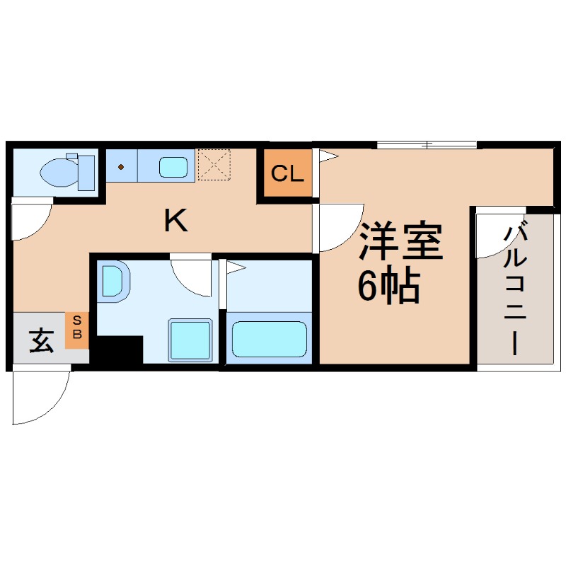 尼崎市東七松町のアパートの間取り