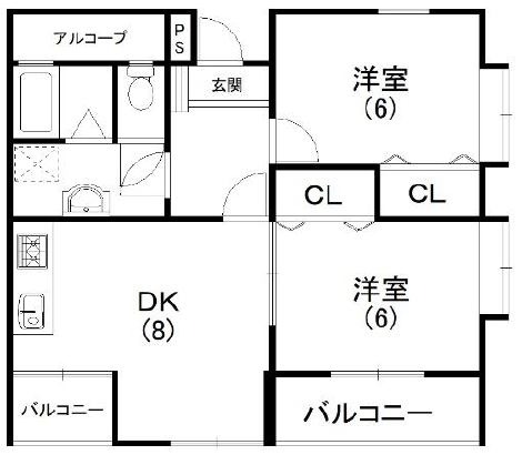 浜松市中央区積志町のマンションの間取り