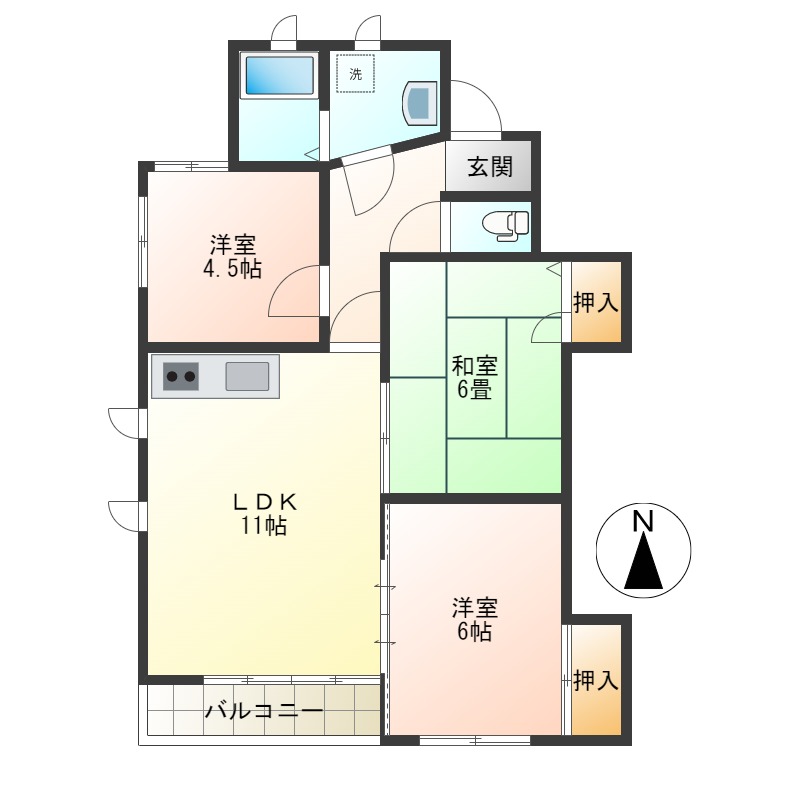 シャルム千歳の間取り