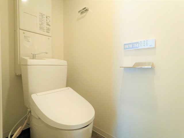 トイレ　落ち着いた色調のトイレです