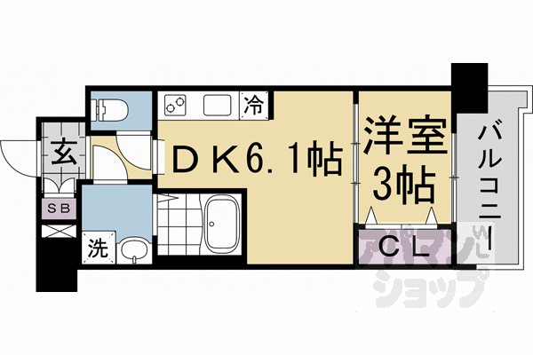 プレサンスTHE KYOTO 新町通の間取り写真