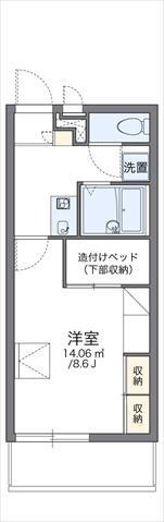 レオパレスモナミの間取り写真