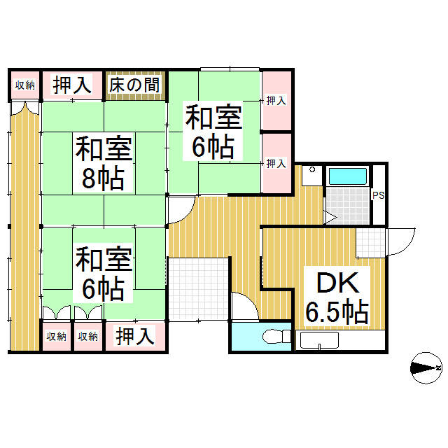 【坂城貸戸建の間取り】