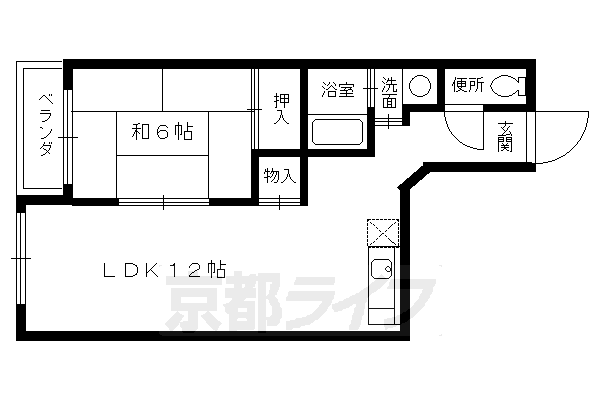 京都市下京区大宮２丁目のマンションの間取り