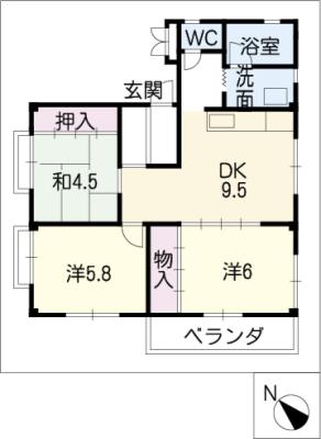 マンション上田の間取り