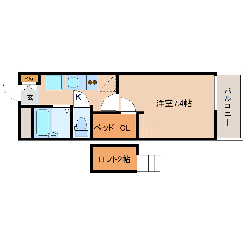 奈良市柳町のマンションの間取り