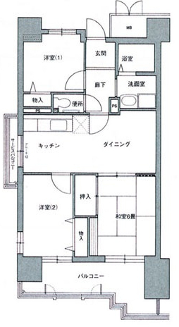 コーシャハイツ苅田の間取り