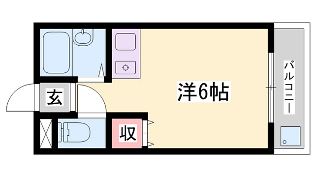 姫路市増位本町のマンションの間取り