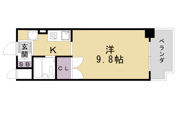 京都市伏見区向島津田町のマンションの間取り