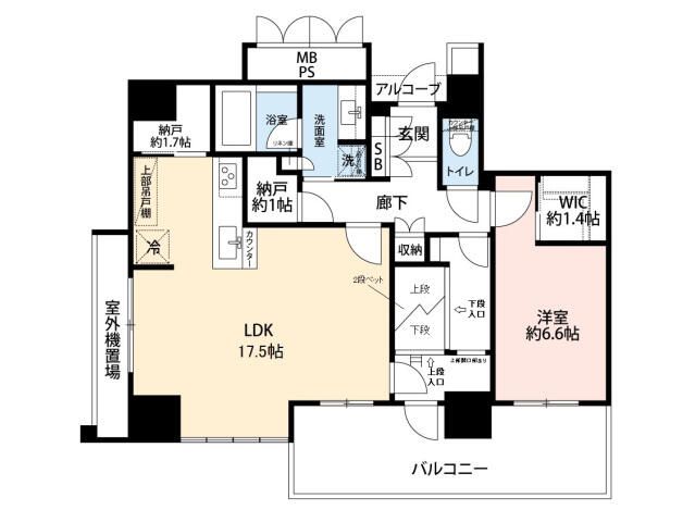 上大岡タワーザレジデンスの間取り