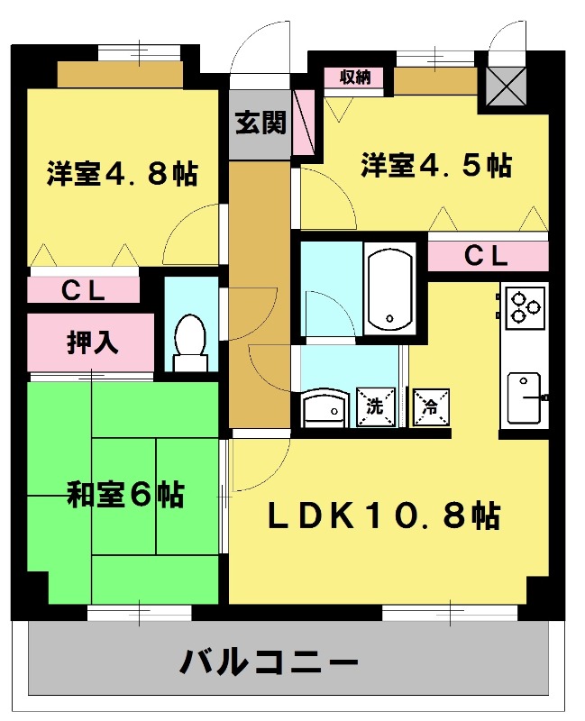 アズヴェール・Kの間取り