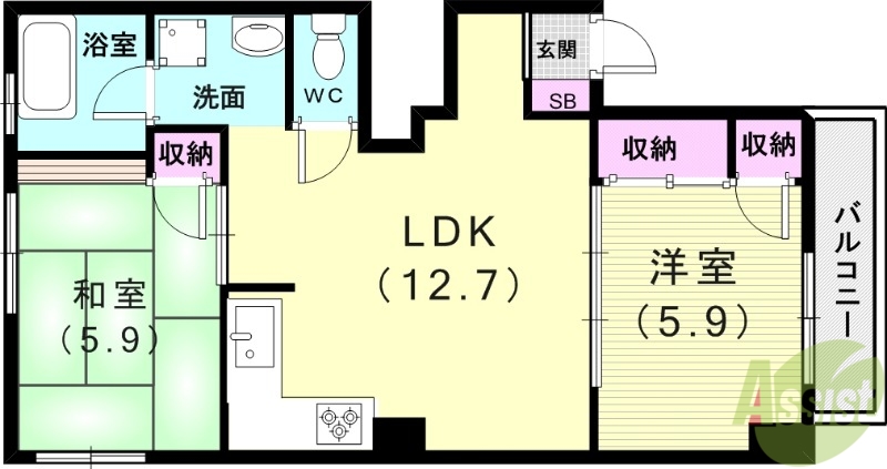 バレンシア歌敷山の間取り