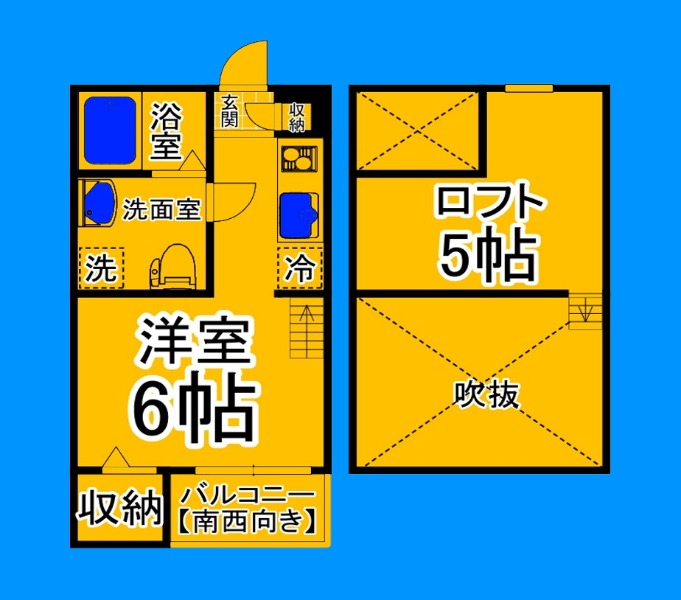 堺市堺区八千代通のアパートの間取り