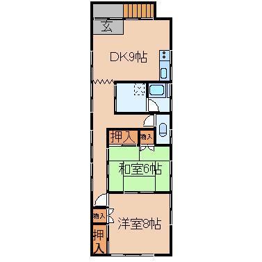 金沢アパートの間取り