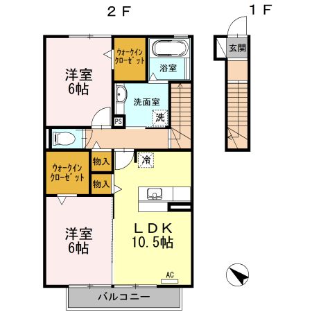 シャンポワール中島の間取り