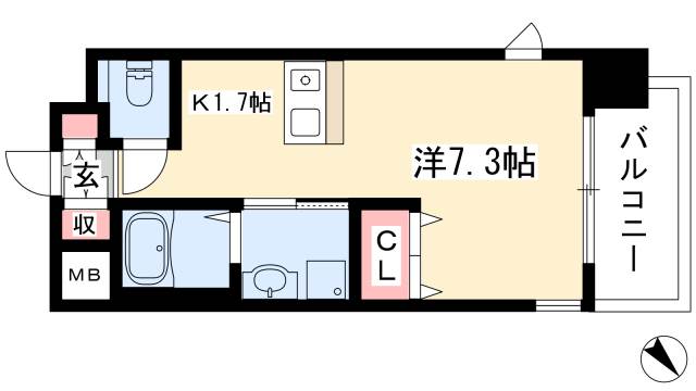 プレサンス鶴舞駅前ブリリアントの間取り