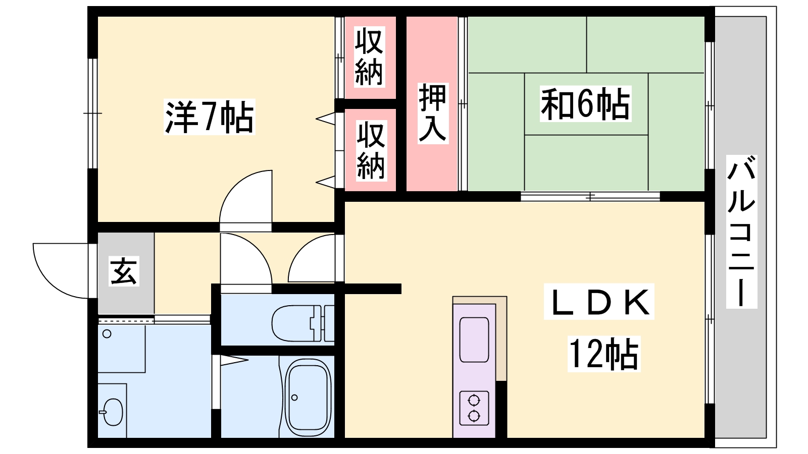 たつの市龍野町富永のマンションの間取り