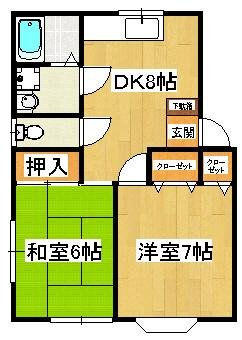 フルール北方の間取り