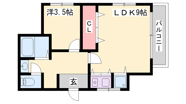 プリオーレ神戸の間取り