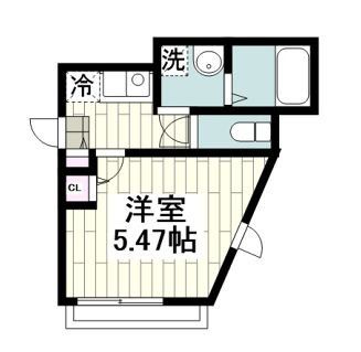 座間市南栗原のアパートの間取り