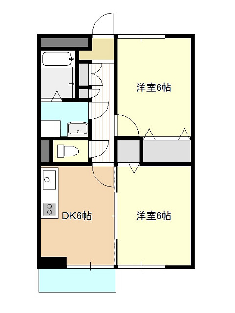 ビレッジ沖ノ田の間取り