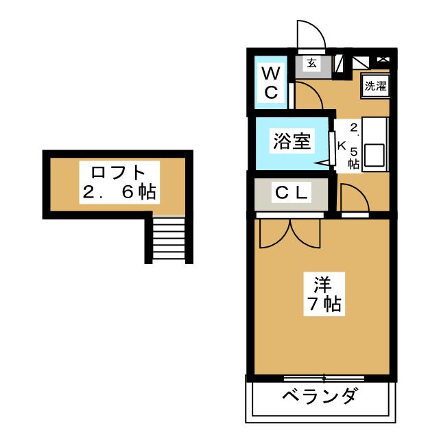 サンコテージＡの間取り