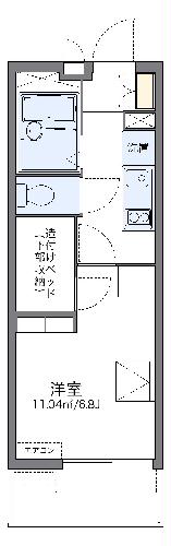 レオパレスエクレールＫ下大槻の間取り