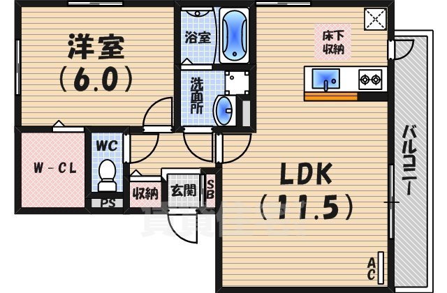 シリエジオ甲子園六番館の間取り