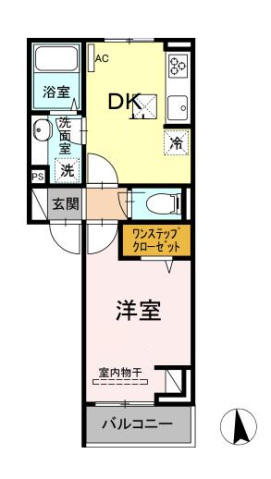 川崎市中原区上平間のアパートの間取り