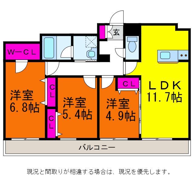 カーネ米山の間取り