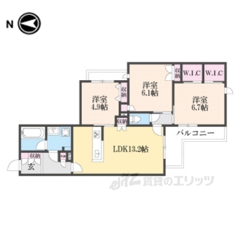 仮）右京区西院北井御料町ヘーベルメゾンの間取り