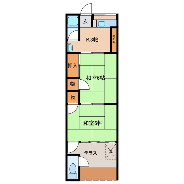 宮町マンションの間取り