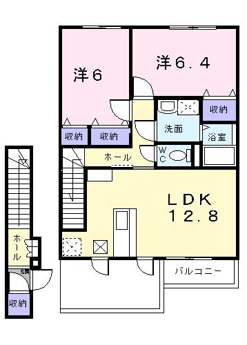 旭川市永山十一条のアパートの間取り