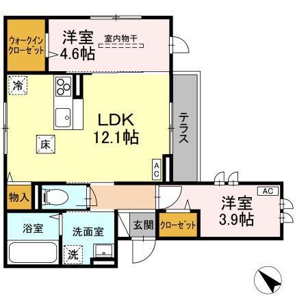 Ｄ－ＲＯＯＭ　二軒茶屋　ＴＭＴの間取り