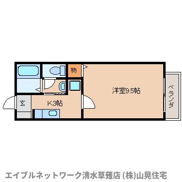 静岡市葵区瀬名中央のアパートの間取り