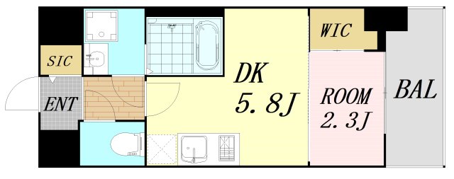 吹田市江坂町のマンションの間取り