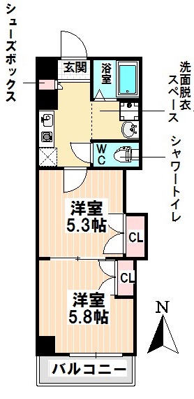 レジデンスカープ名古屋の間取り