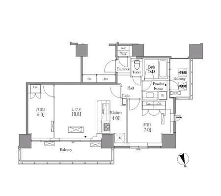 品川区西五反田のマンションの間取り