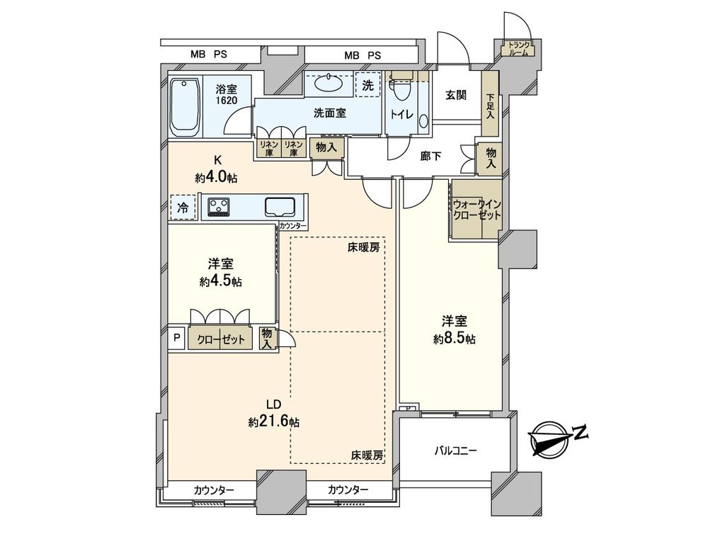 【ＴＨＥ　ＣＥＮＴＥＲ　ＴＯＫＹＯの間取り】