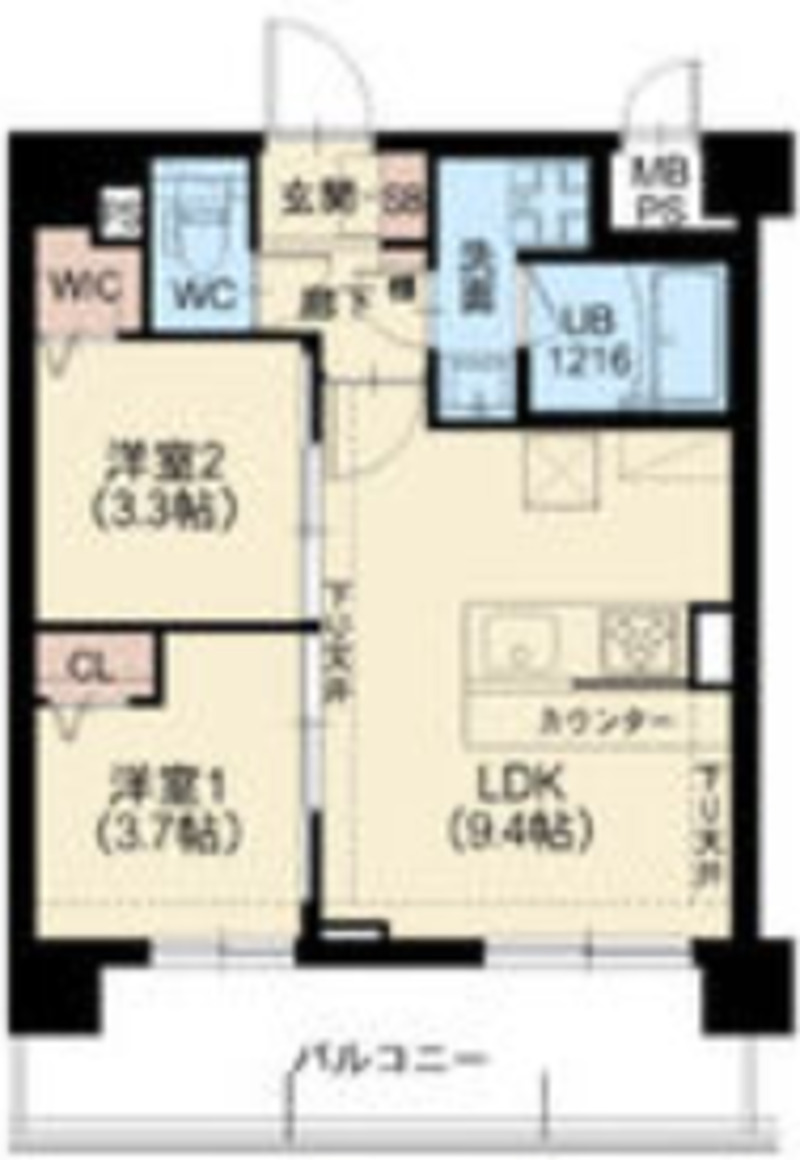 茨木市天王のマンションの間取り