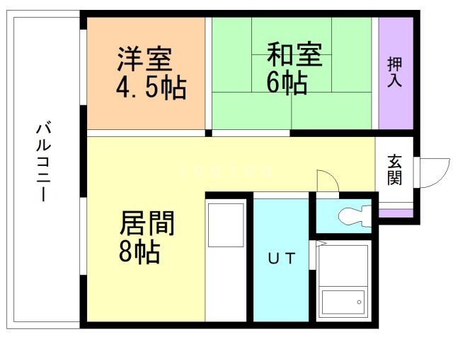 第４パレスハイツ　５０２号室の間取り