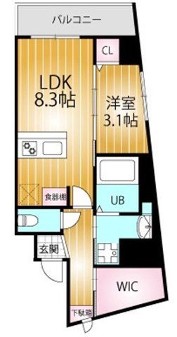 四街道市鹿渡のマンションの間取り