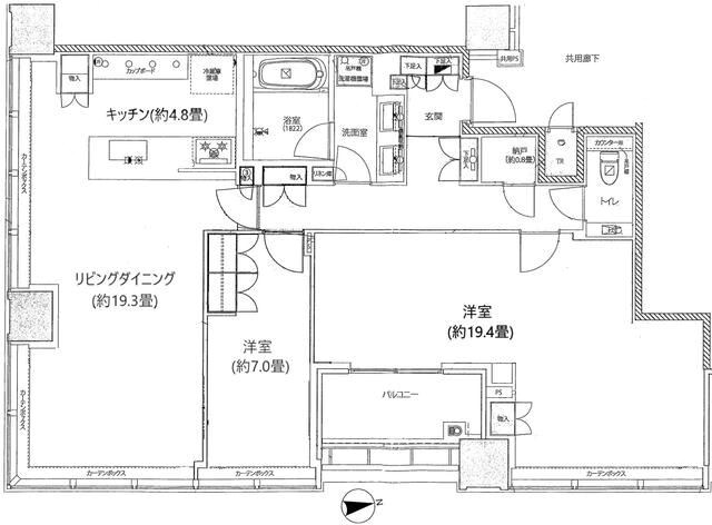 白金ザ・スカイ Eastの間取り