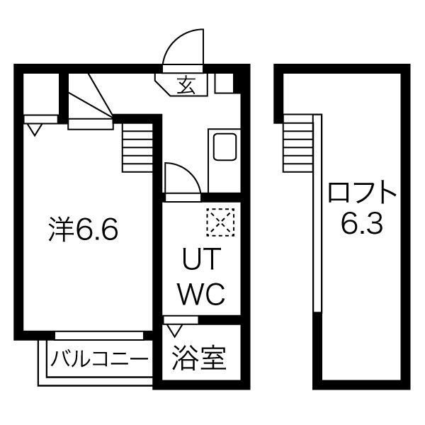 名古屋市北区辻本通のアパートの間取り