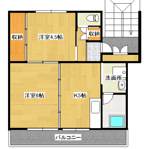 備前市吉永町吉永中のマンションの間取り