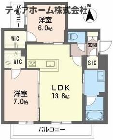 シャーメゾン五位堂の間取り